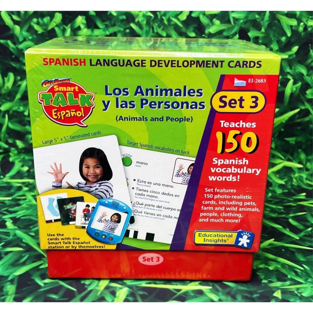 GeoSafari Smart Talk Electronic Learning Game Spanish Development Cards Set 3
